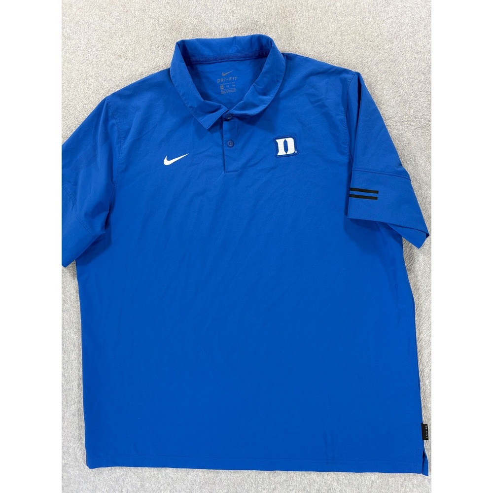 Duke Blue Devils Nike Stitched Logo Campus S/S Polo Shirt (Men's 2XL) Blue
